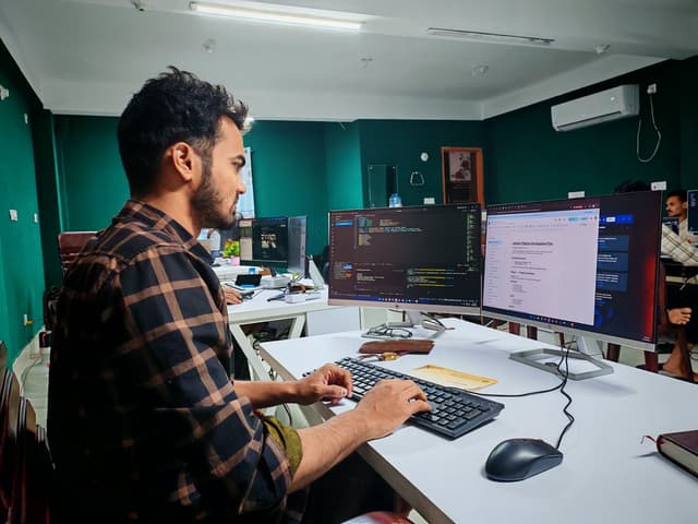 AI automation and digital transformation team at work